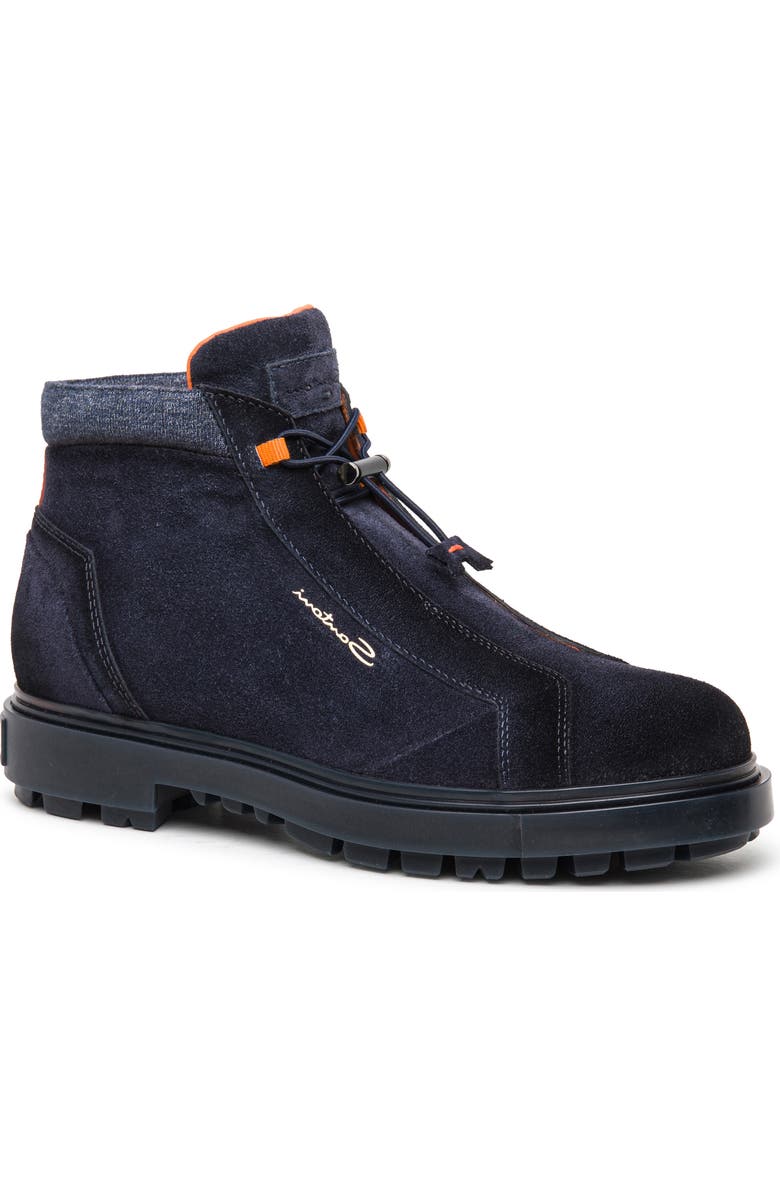 Santoni Hiking Boot, Main, color, Blue