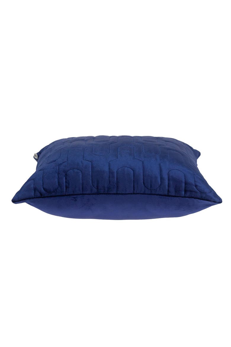 Basil Quilted Velvet Throw Pillow, Alternate, color, BLUE