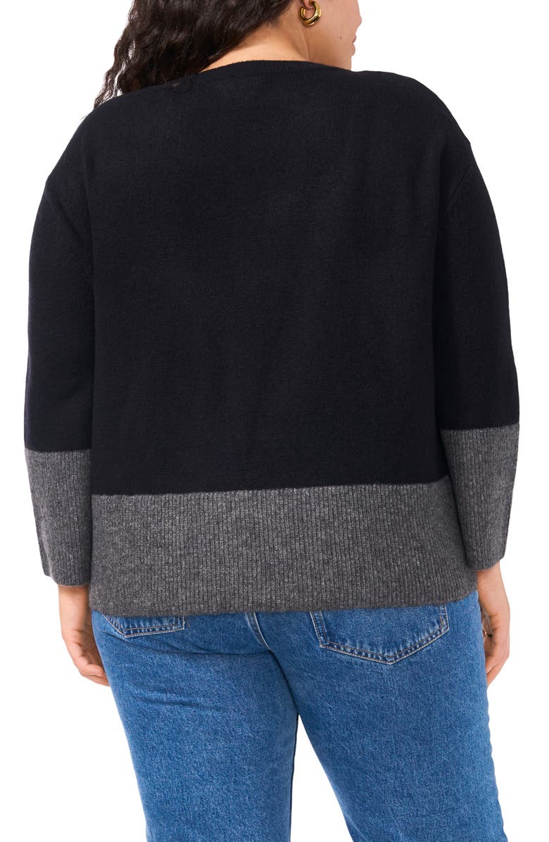Vince Camuto Colorblock Crewneck Sweater, Alternate, color,