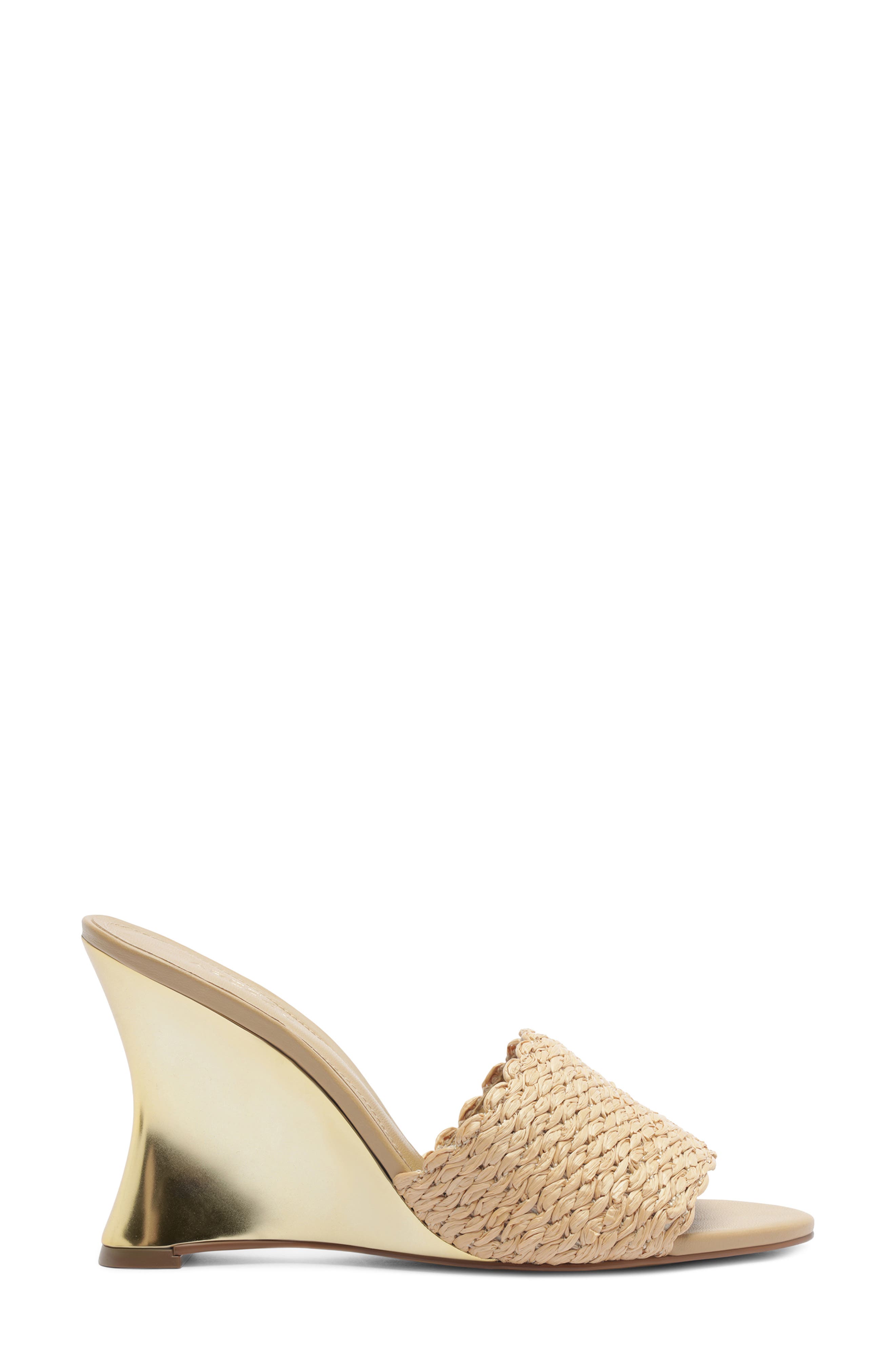 Arezzo Renata Wedge Sandal, Alternate, color, Palha