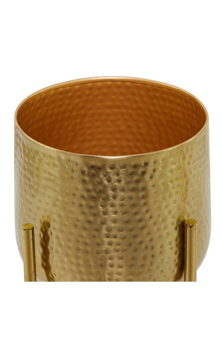 COSMO BY COSMOPOLITAN Goldtone Metal Modern Planter with Removable Stand - Set of 2, Alternate, color, 