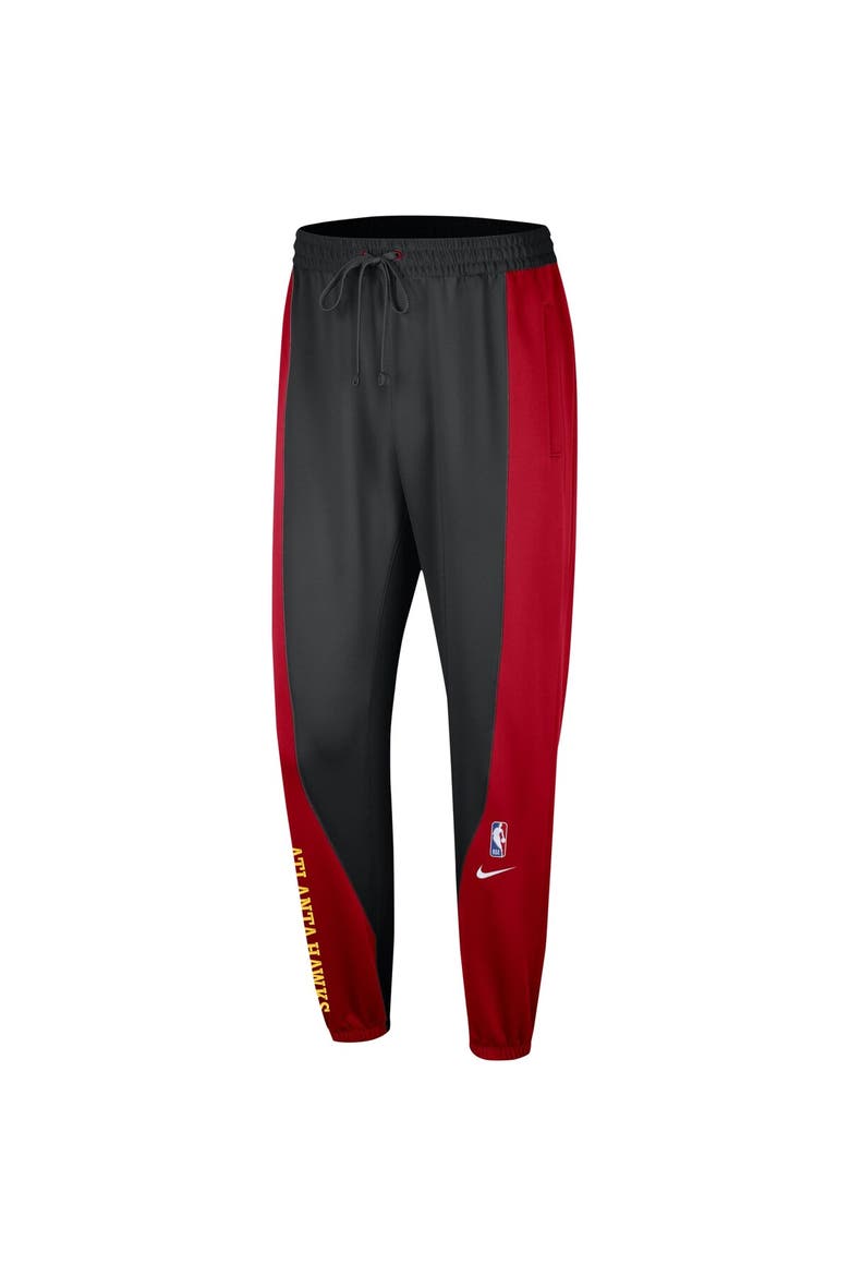Men's Nike Red/Black Atlanta Hawks 2023/24 Authentic Showtime Pants, Alternate, color, Red