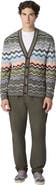 Missoni Cotton And Viscose Chevron Cardigan With Greek Motif