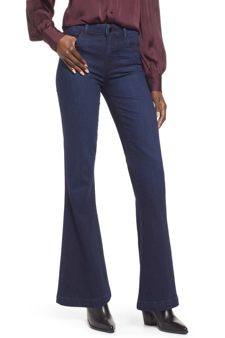 Genevieve High Waist Flare Leg Jeans, Main, color, SANDPIPER