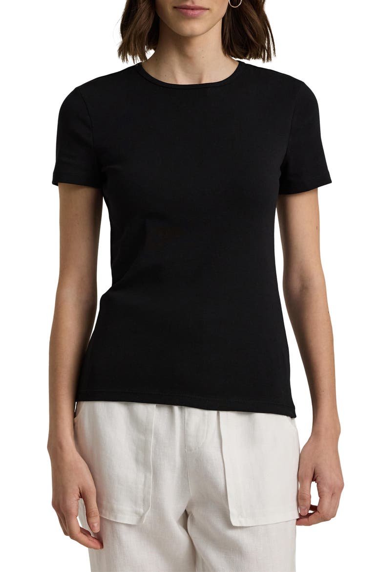 Cotton Blend T-Shirt, Main, color, POLO BLACK