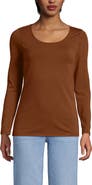 Lands' End Long Sleeve Lightweight Jersey Scoop Neck T-Shirt