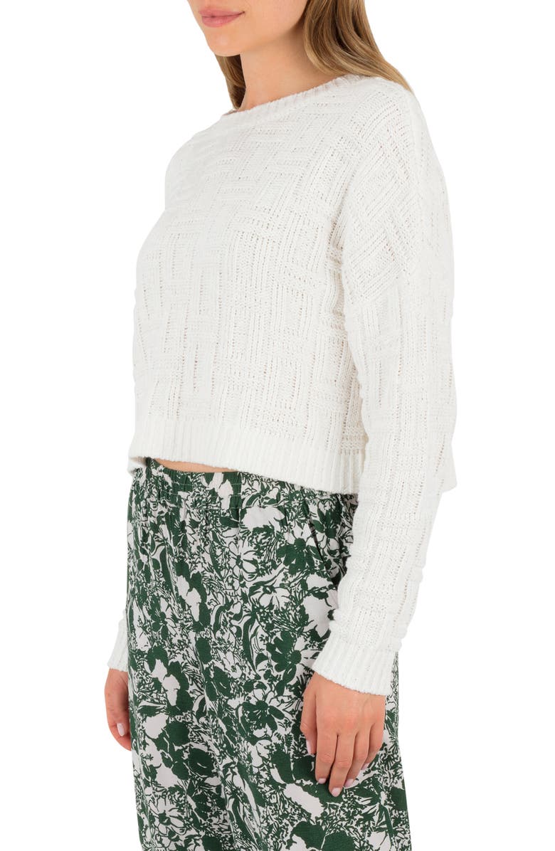 Hurley Park City Basketweave Crop Sweater, Alternate, color, Tofu