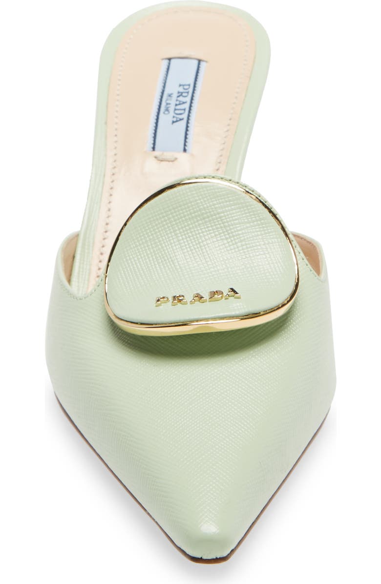Prada Logo Pointed Toe Mule, Alternate, color,