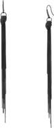 AllSaints Noir Knot Linear Tassel Earrings