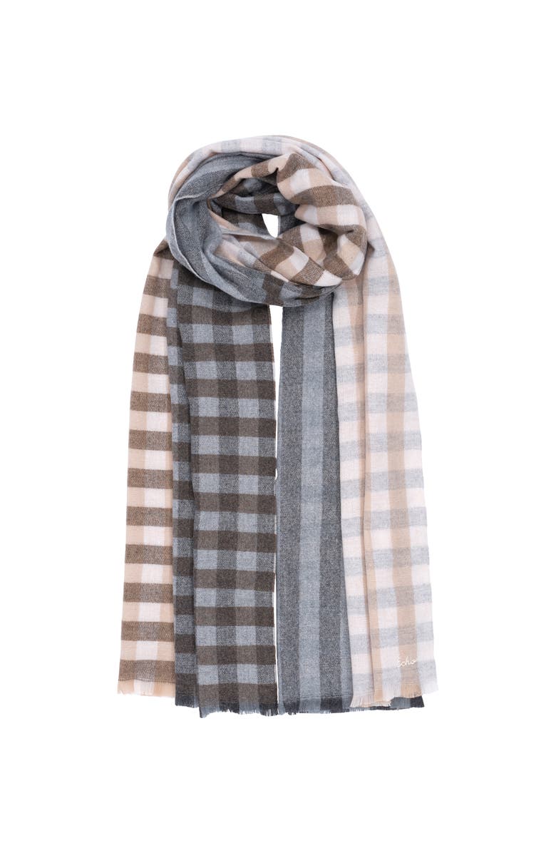 Echo Quarter Check Wrap, Alternate, color, Heather Grey