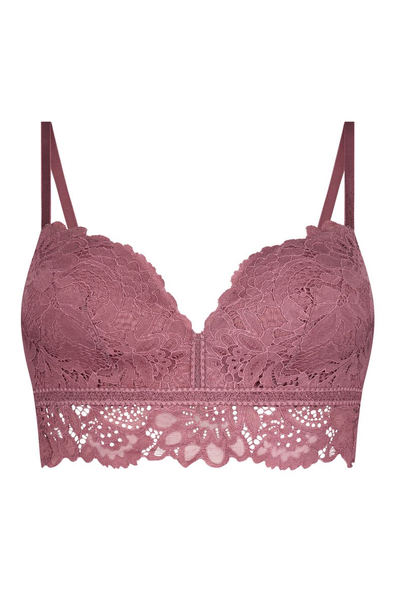 Shiloh Lace Longline Bra, Alternate, color, WISTFUL MAUVE