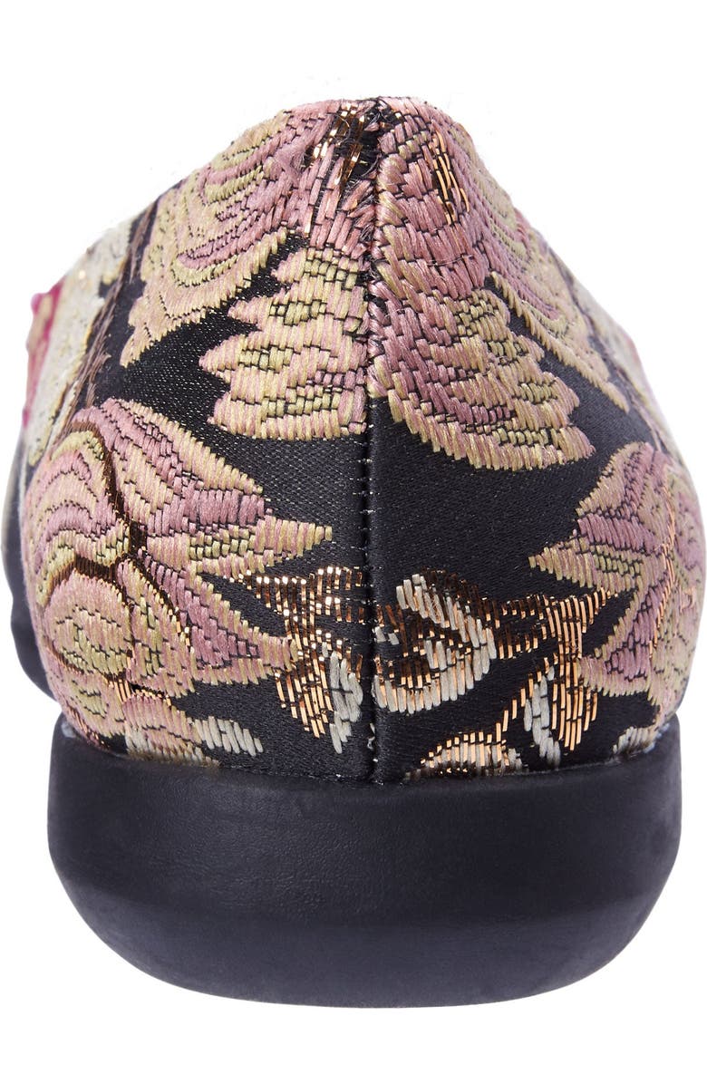 Comfortview The Fay Slip On Flat, Alternate, color, Floral Metallic