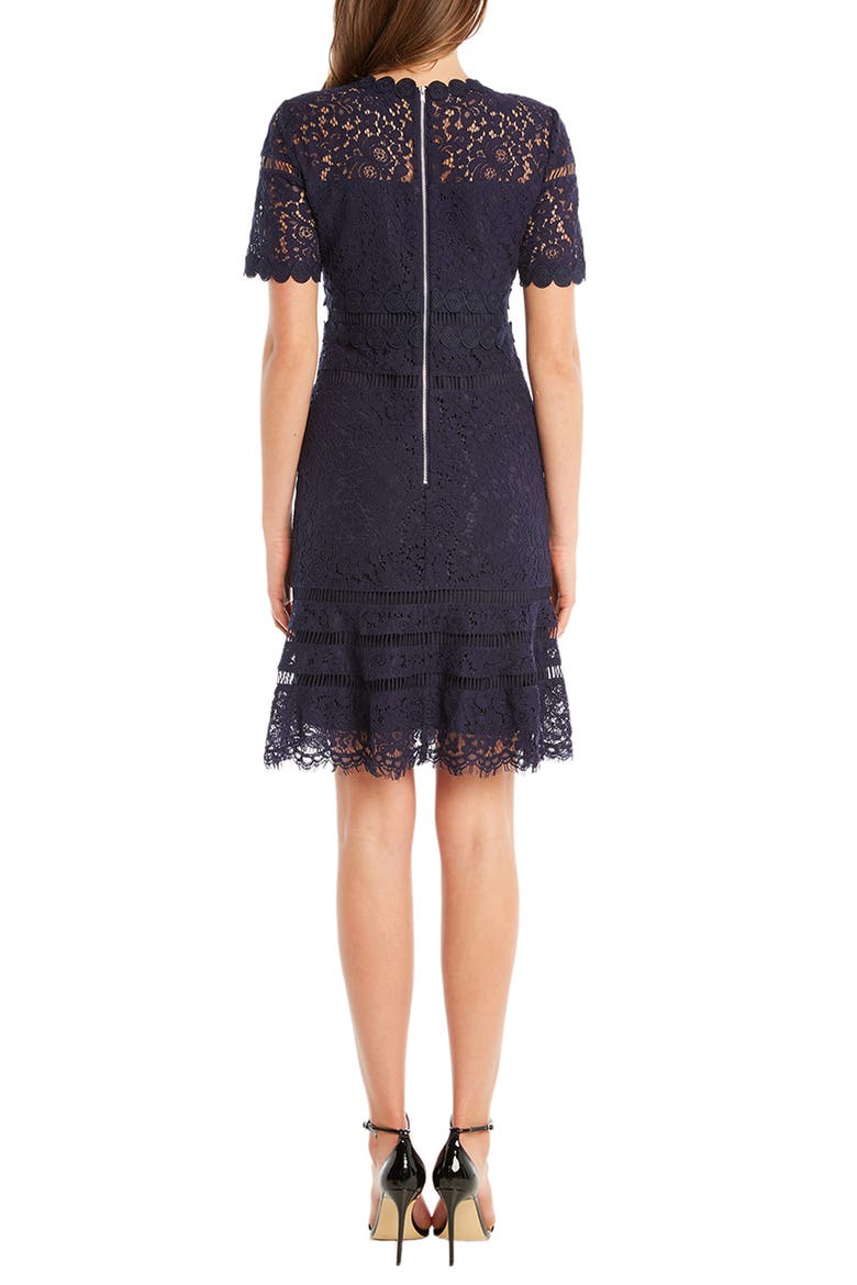 Eloise Lace Dress, Alternate, color, FRENCH NAVY