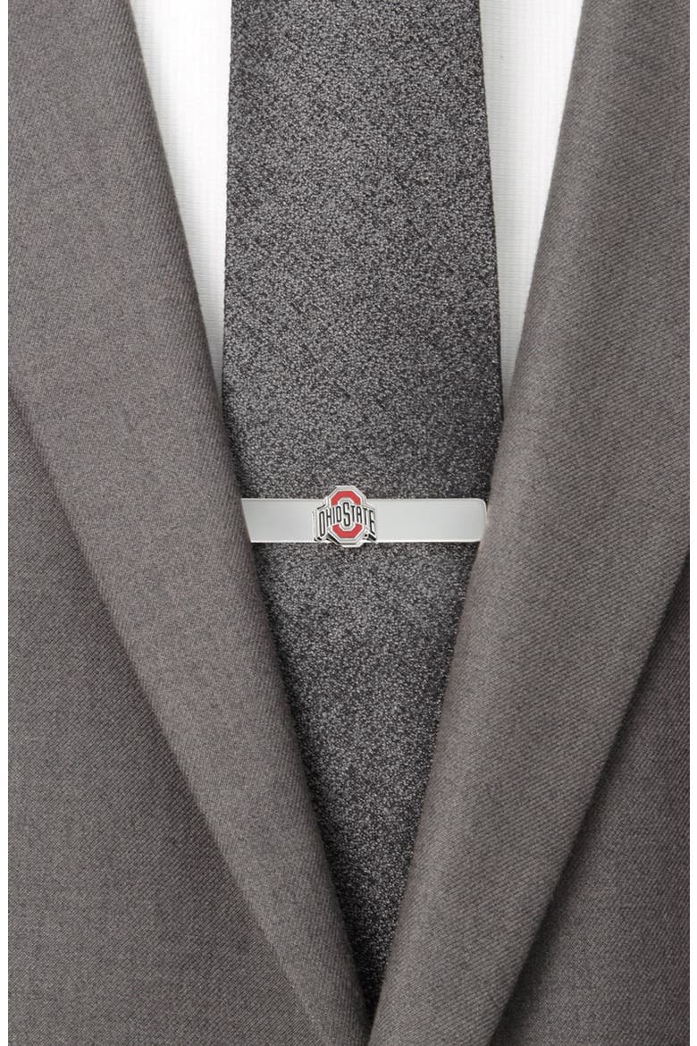 NCAA Ohio State Buckeyes Cuff Links & Tie Bar, Alternate, color, RED