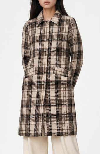 Wallis Plaid Faux Wool Coat