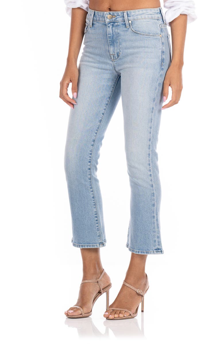 Fidelity Denim Juniper High Waist Crop Flare Jeans, Alternate, color, Naples