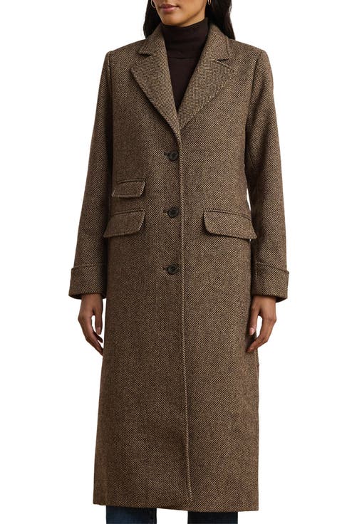 Longline Wool Blend Reefer Coat