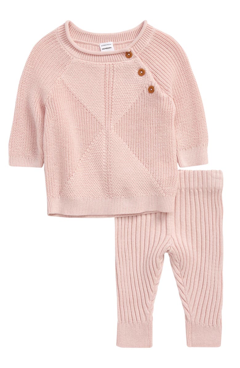 Nordstrom Organic Cotton Essential Sweater and Leggings Set, Main, color,