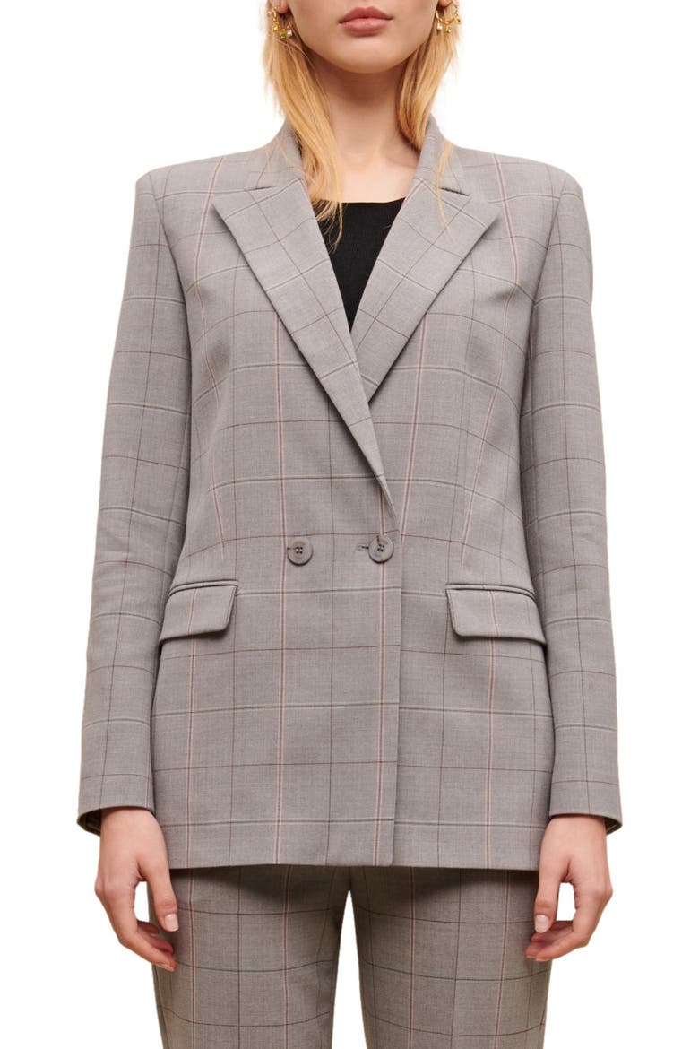 Varreau Wool Blend Blazer, Main, color, GREY