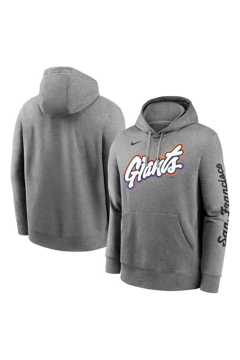 Men's Nike  Heather Charcoal San Francisco Giants 2025 City Connect French Terry Club Pullover Hoodie, Alternate, color, Heather Charcoal