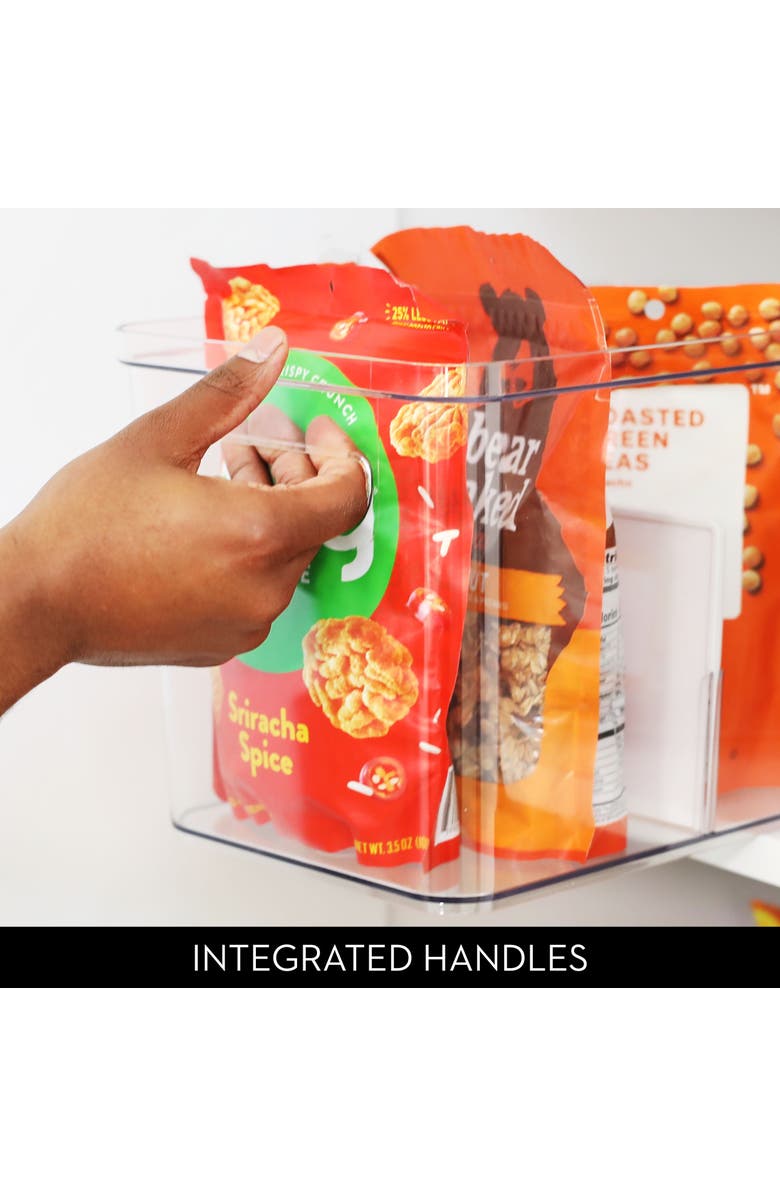 iDesign Divided Pantry Organizer Bin - Set of 2 - Clear/White, Alternate, color, Clear