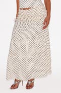 Tiger Mist Denali Polka Dot Tiered Maxi Skirt