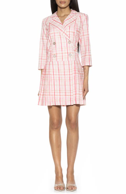 Kennedy Pleated Drop Waist Blazer Dress