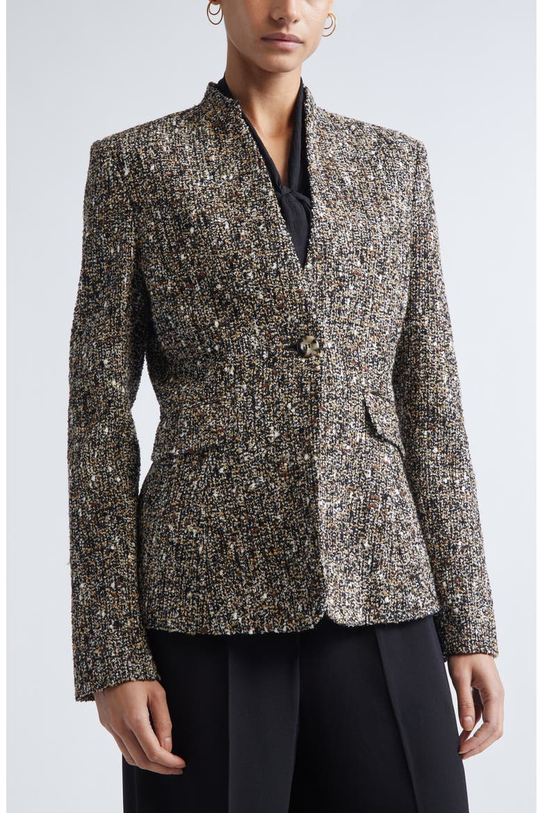 Bouclé Tweed Jacket, Alternate, color, BLACK ECRU MULTI