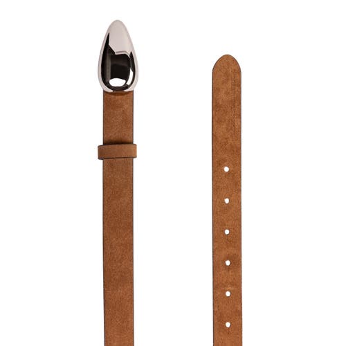 Black Suede Studio Bean Belt In Tobacco