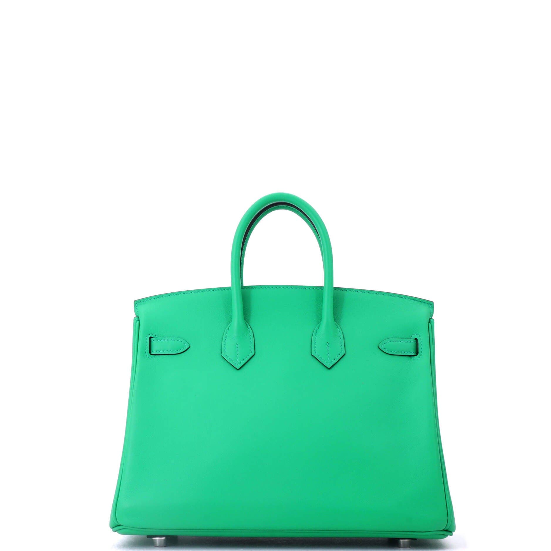 Birkin Handbag Green Swift with Palladium Hardware 25, Alternate, color, Green