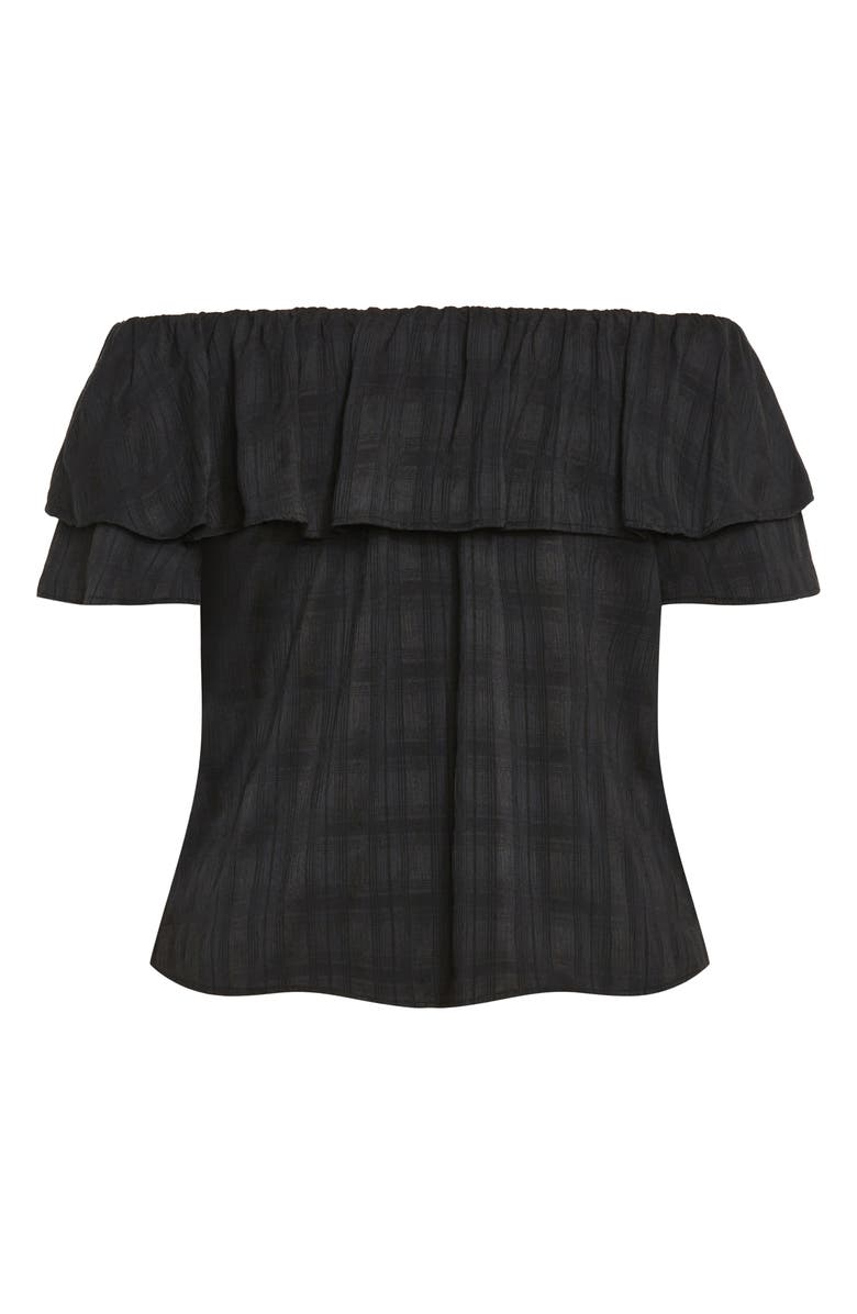 City Chic Christy Off the Shoulder Ruffle Top, Alternate, color,
