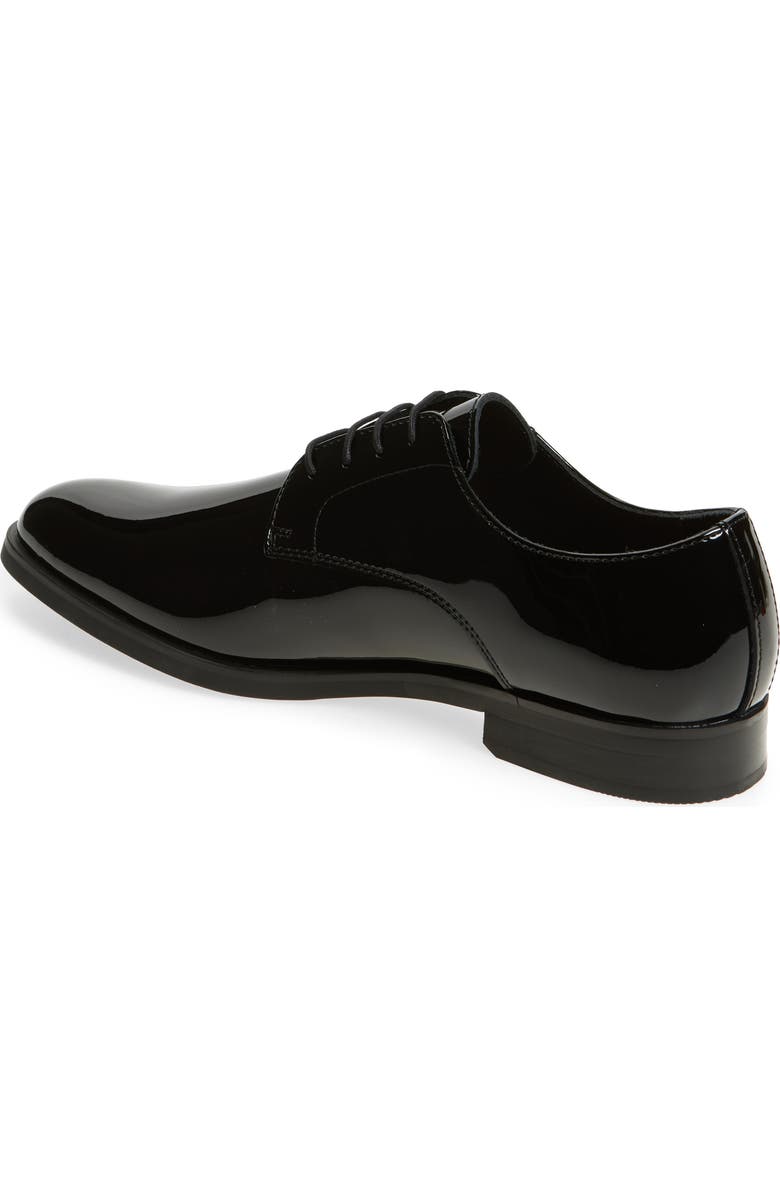 Nordstrom Emmett Plain Toe Derby, Alternate, color, Black Patent
