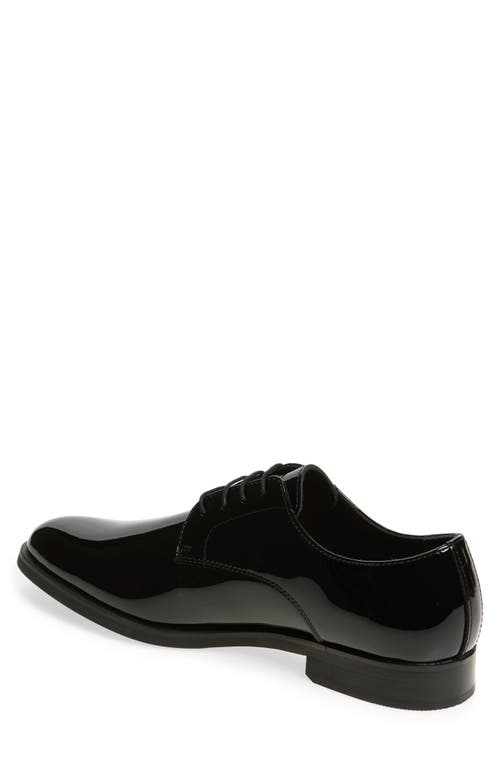 Nordstrom Emmett Plain Toe Derby In Black Patent