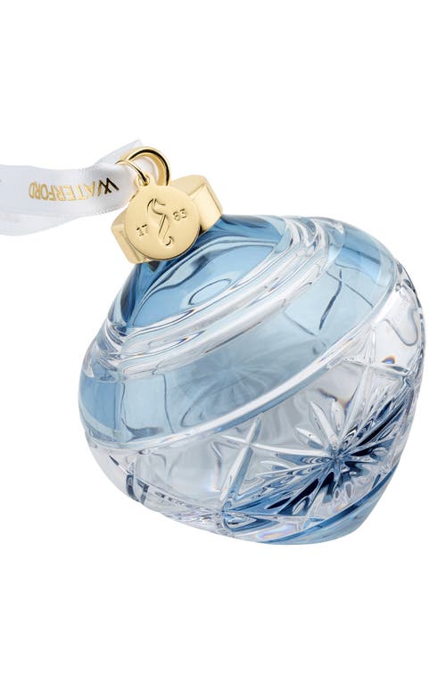 Waterford Winter Wonders Snowflake Bauble Crystal Ornament In Blue