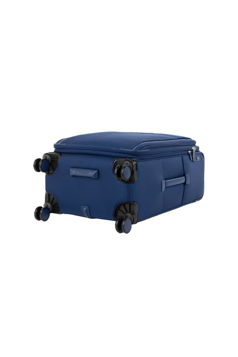Versapack + Lightweight Softside Expandable 25" Medium Checked Spinner Luggage, Alternate, color, Estate Blue