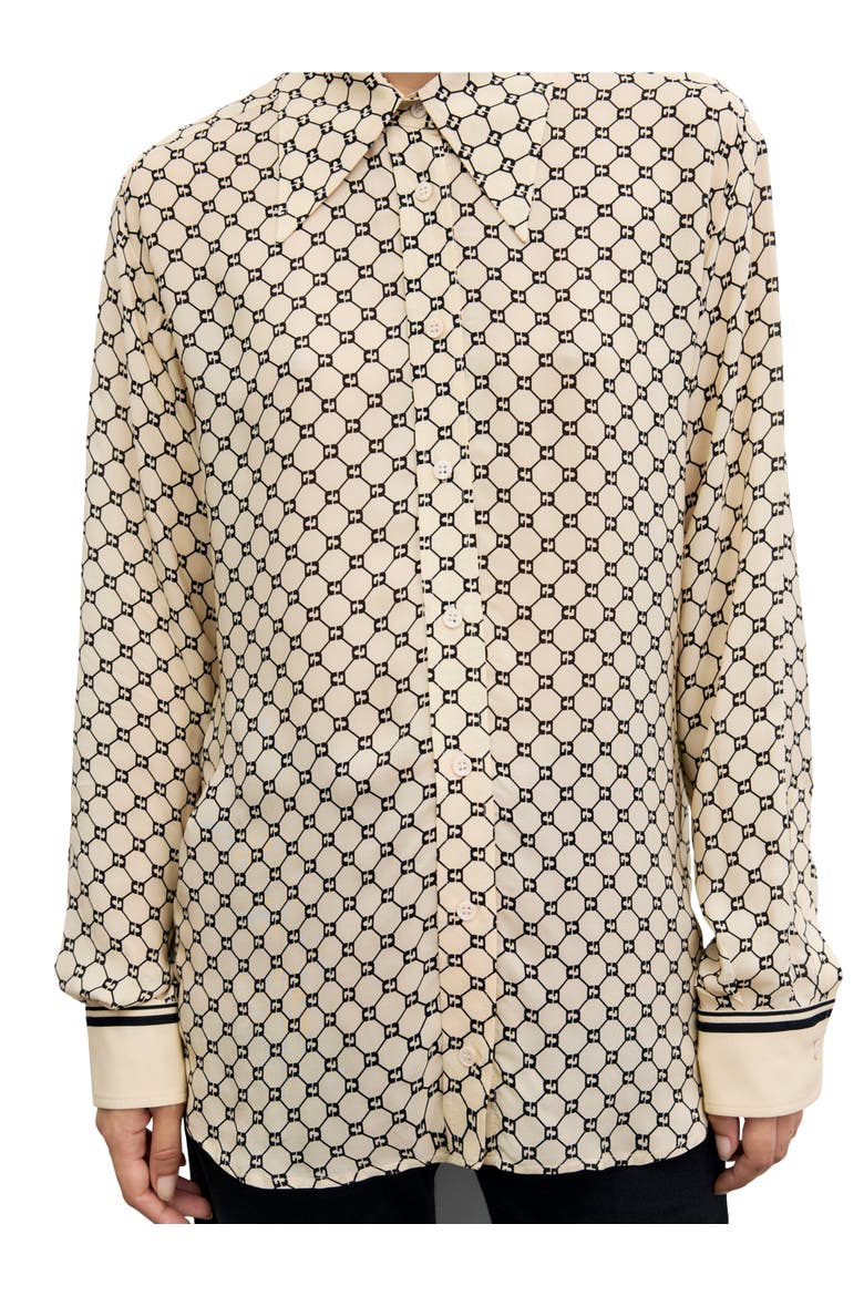 Jimi Geometric Fluid Shirt, Alternate, color, Ecru