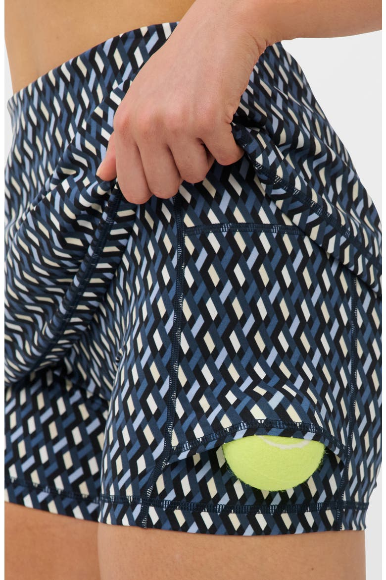 Power Printed Tennis Skort, Alternate, color, BLUE LINKED GEO PRINT