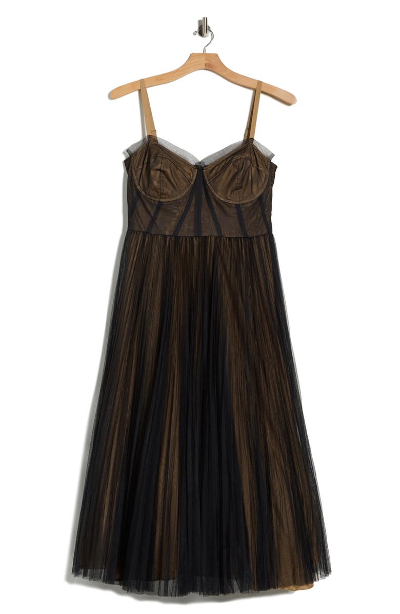 Hutch Charley Dress, Main, color, Black/ Tan