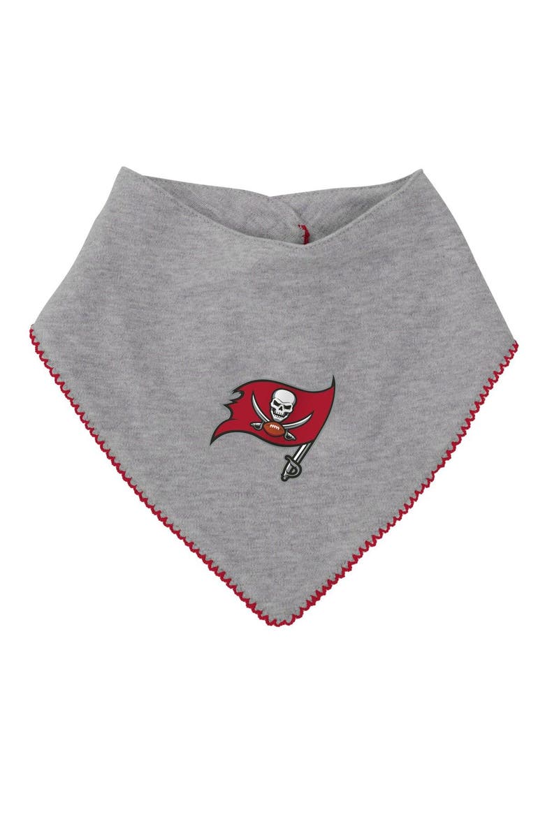 Girls Newborn & Infant Red/Heathered Gray Tampa Bay Buccaneers All The Love Bodysuit Bib & Booties Set, Alternate, color, Red