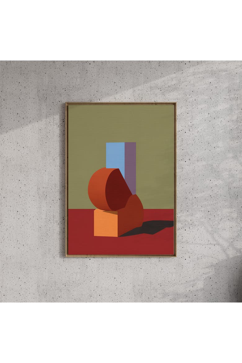 Form and Structure No. 04 Geometric Abstract Art Print, Alternate, color, Black Frame - 12x16