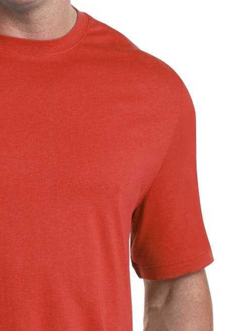 Harbor Bay By Dxl Big & Tall Moisture-wicking Jersey T-shirt In Red