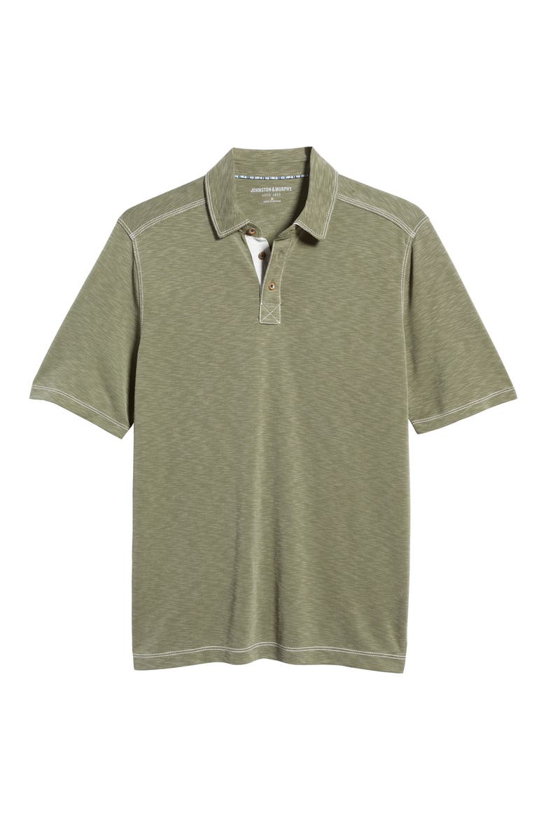 Slub Modal Blend Polo, Main, color, OLIVE