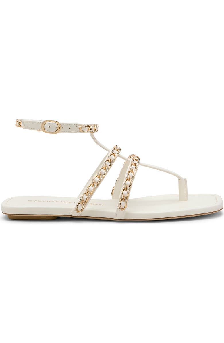 Stuart Weitzman Soluxe Crystal Sandal, Alternate, color, Cream
