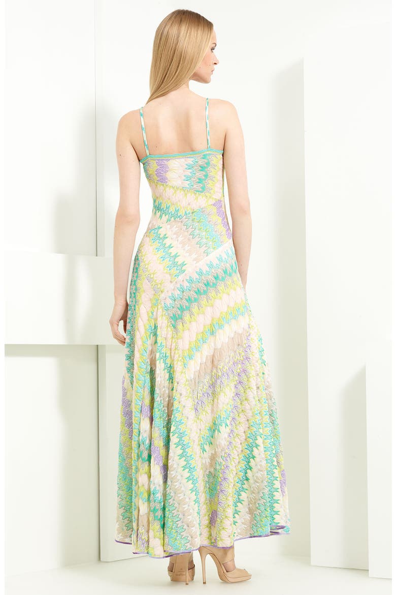 Paneled Knit Maxi Dress, Alternate, color, TEAL PURPLE MULTI