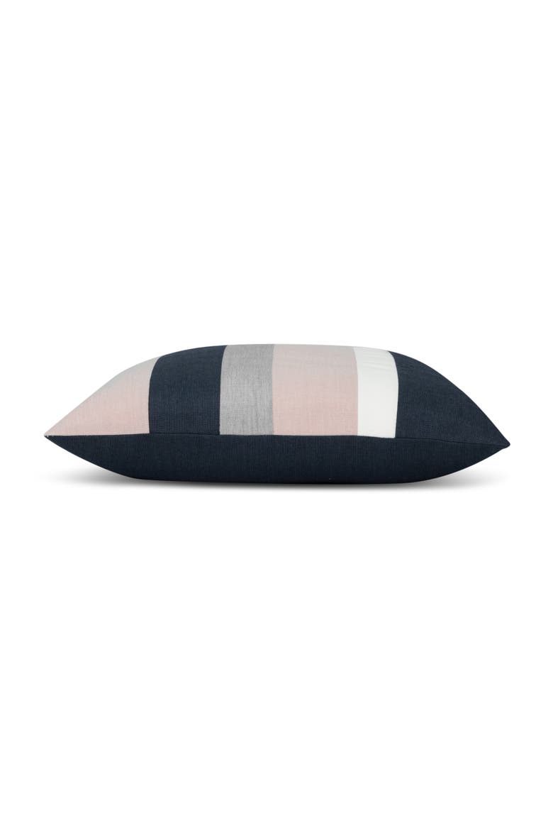 Rose Quartz Multi panelled Indoor & Outdoor Woven Accent Pillow, Alternate, color, Multi