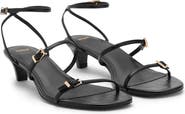 MANGO Strappy Kitten Heel Sandal