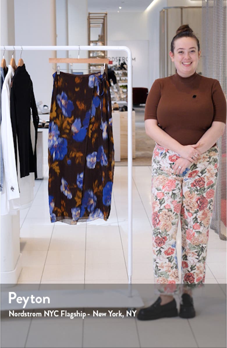 Floral Pleated Wrap Skirt, sales video thumbnail