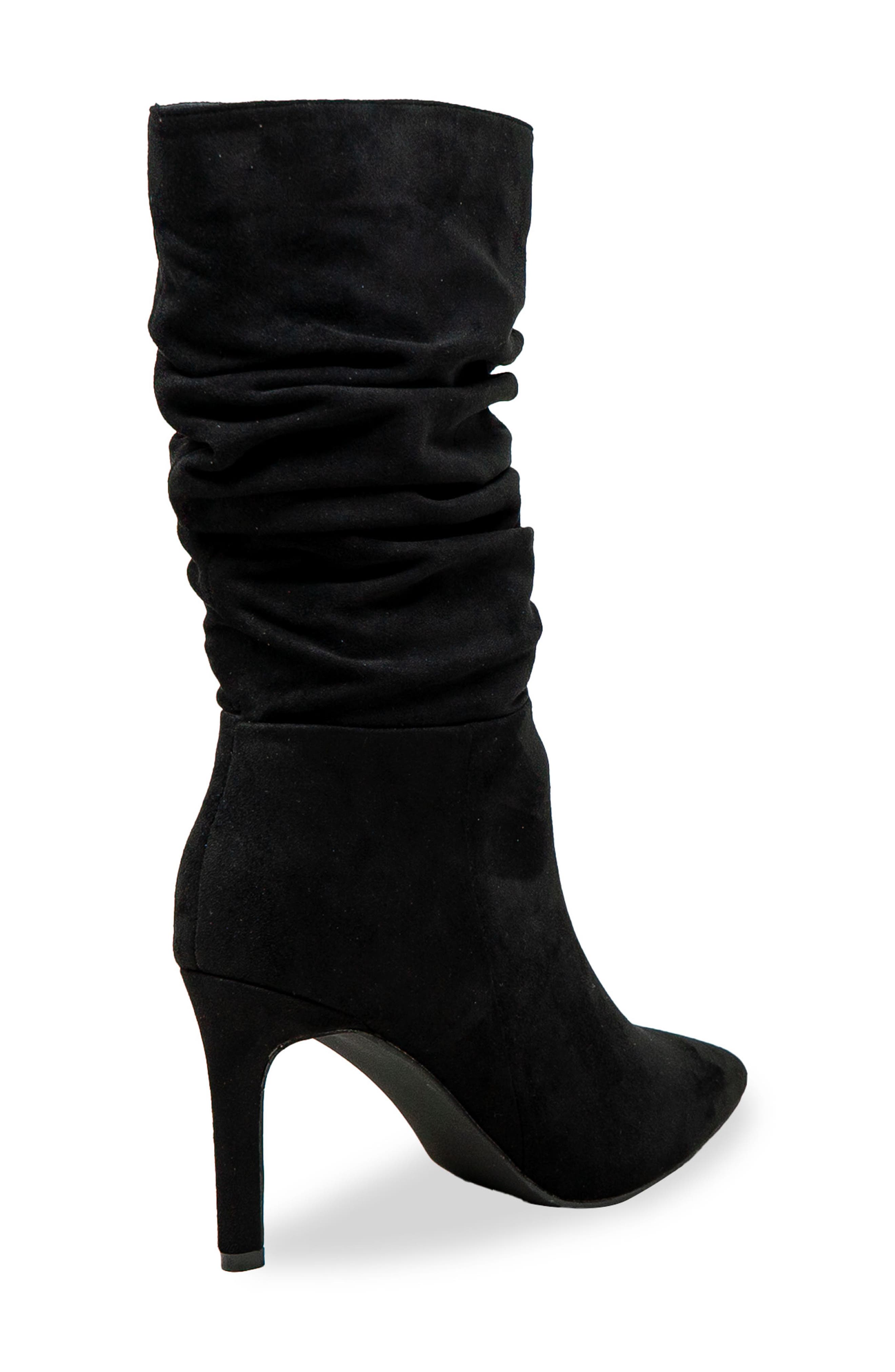 CHASE AND CHLOE Slouch Pointed Toe Bootie, Alternate, color, Black