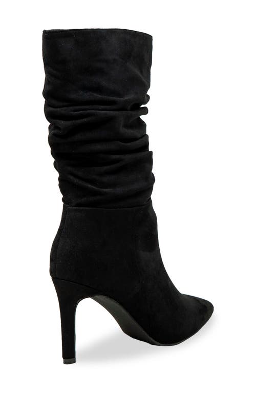 Chase & Chloe Chase And Chloe Slouch Pointed Toe Bootie In Black