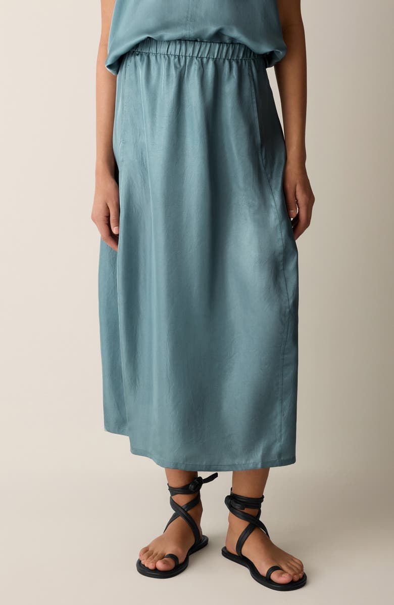 Eileen Fisher Lantern Maxi Skirt, Main, color, Nile
